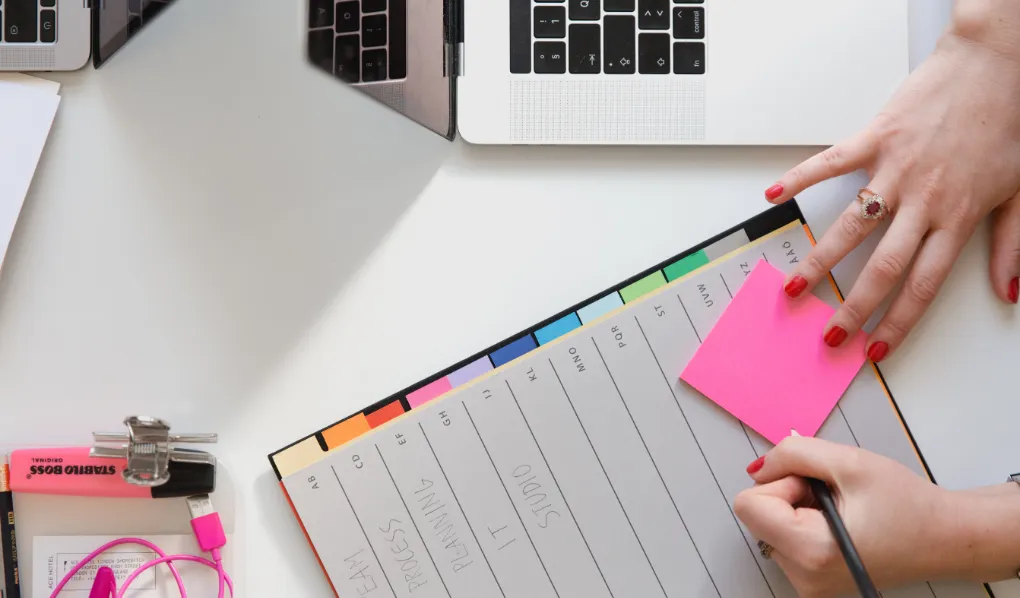 Preparing notes for online planner